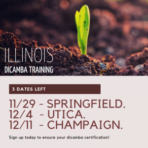 DICAMBA TRAINING ON THURSDAY; FEWER OPPORTUNITIES IN THE FUTURE