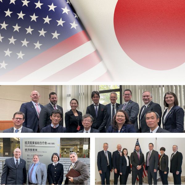 picture collage of japanese trips and meetings about ethanol